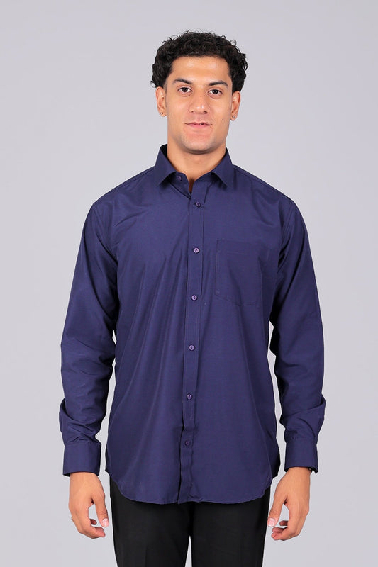 Bluebird Royal Purple Men's Office Shirt - Veshbhoshaa