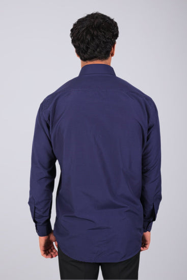 Bluebird Royal Purple Men's Office Shirt - Veshbhoshaa