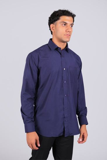 Bluebird Royal Purple Men's Office Shirt - Veshbhoshaa