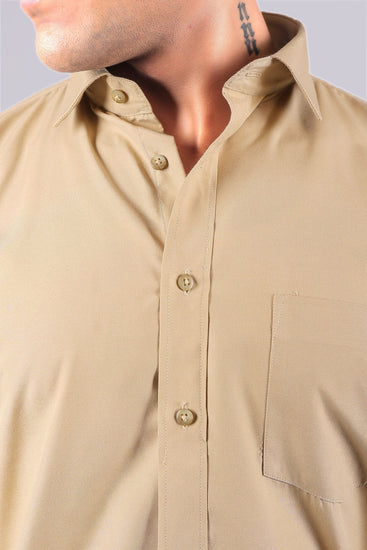 Bluebird Sepia Men's Office Shirt - Veshbhoshaa