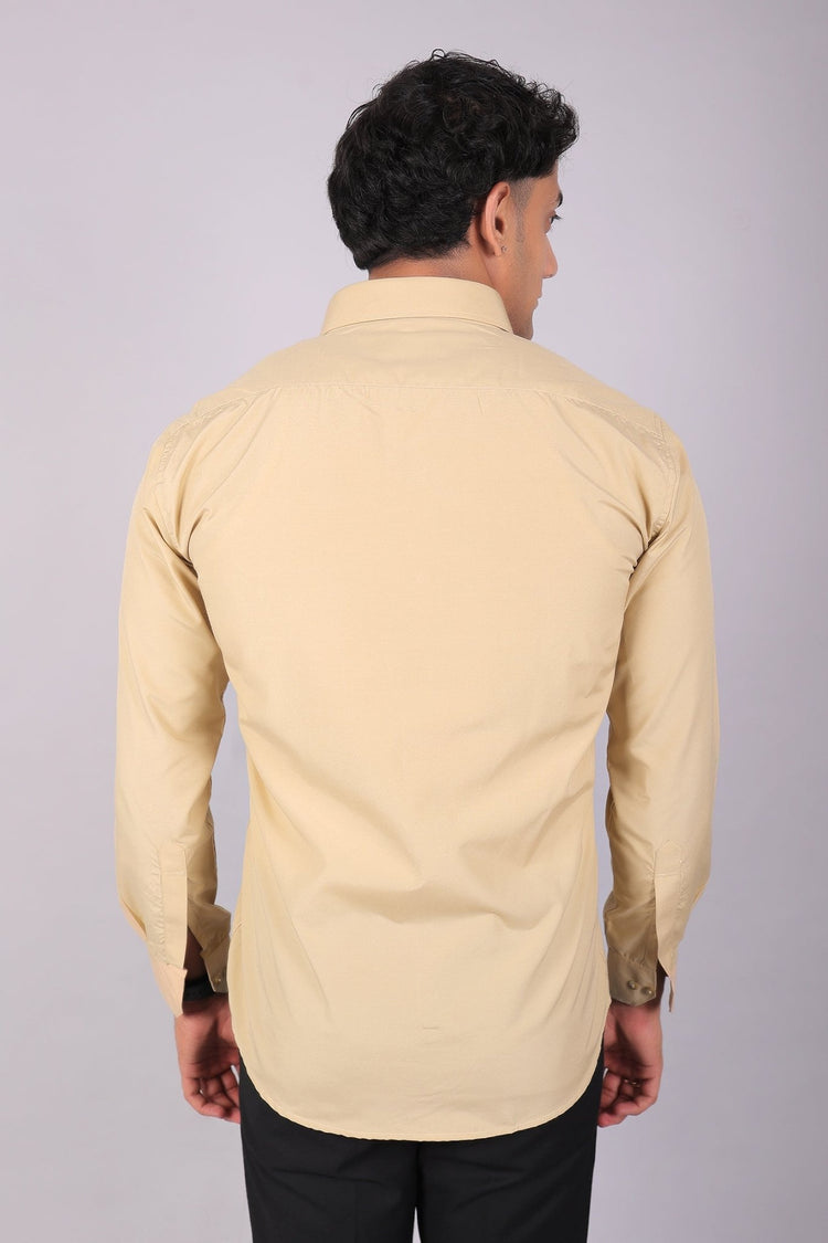 Bluebird Sepia Men's Office Shirt - Veshbhoshaa