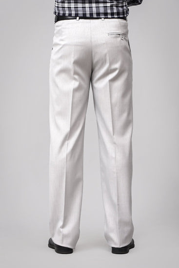 Bluebird Subtle Light Grey Pleated Trouser - Veshbhoshaa