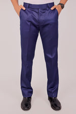 Bluebird Tailored Fit Blue Formal Trouser - Veshbhoshaa