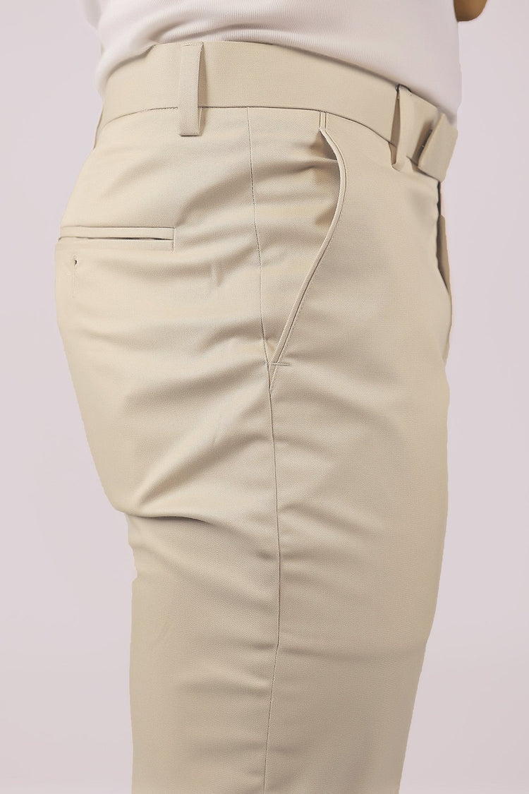 Bluebird Tailored Fit Magnolia Cream Trouser - Veshbhoshaa