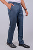 Bluebird Tailored Fit Marengo Blue Trouser - Veshbhoshaa