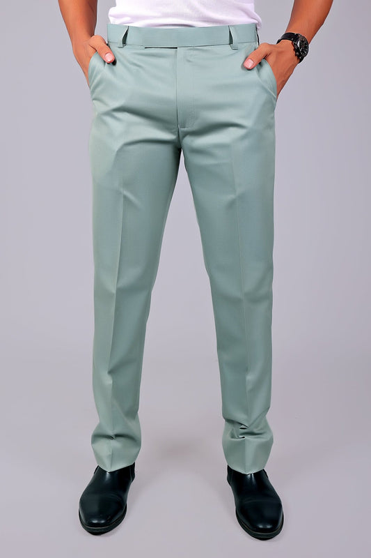 Bluebird Tailored Fit Pistachio Green Trouser - Veshbhoshaa