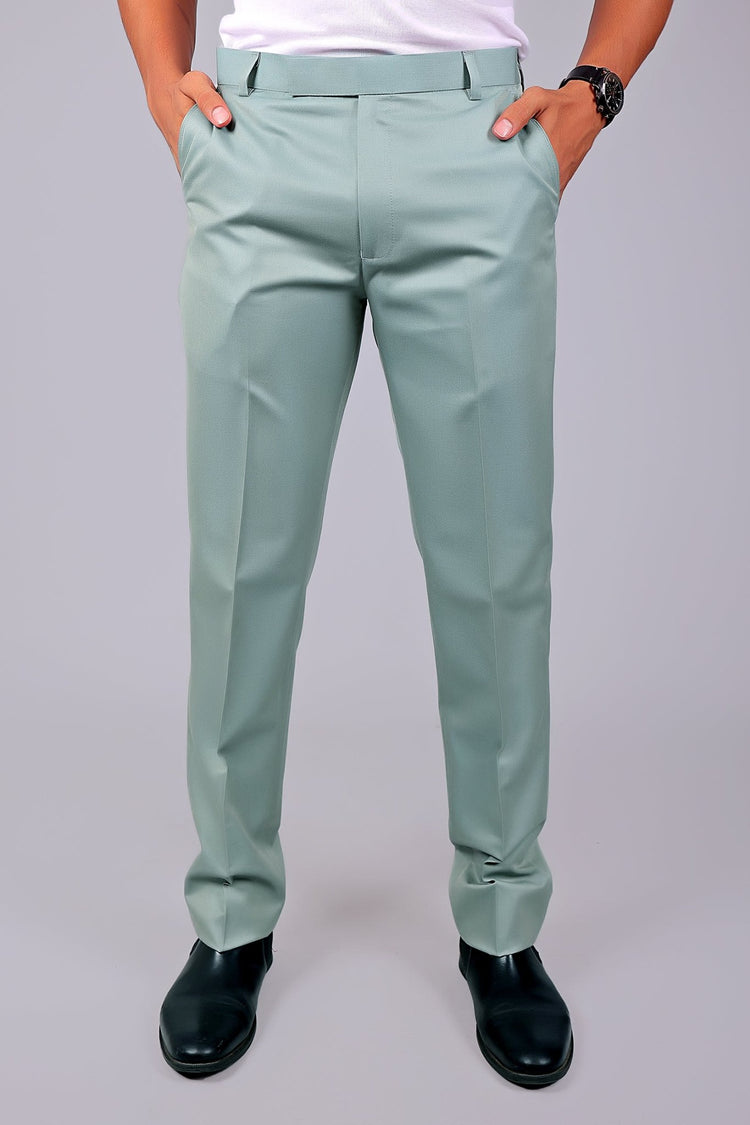 Bluebird Tailored Fit Pistachio Green Trouser - Veshbhoshaa