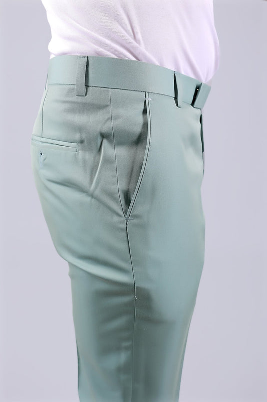 Bluebird Tailored Fit Pistachio Green Trouser - Veshbhoshaa