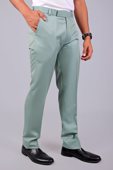 Bluebird Tailored Fit Pistachio Green Trouser - Veshbhoshaa