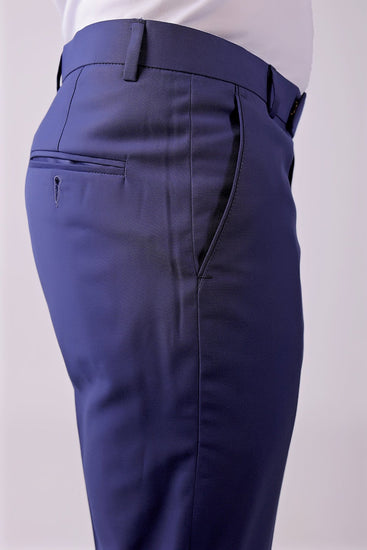 Bluebird Tailored Fit Space Blue Trouser - Veshbhoshaa