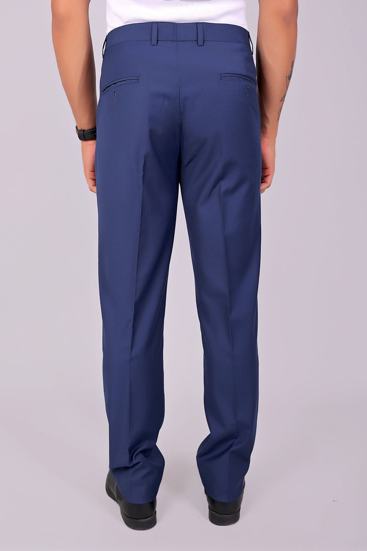 Bluebird Tailored Fit Space Blue Trouser - Veshbhoshaa