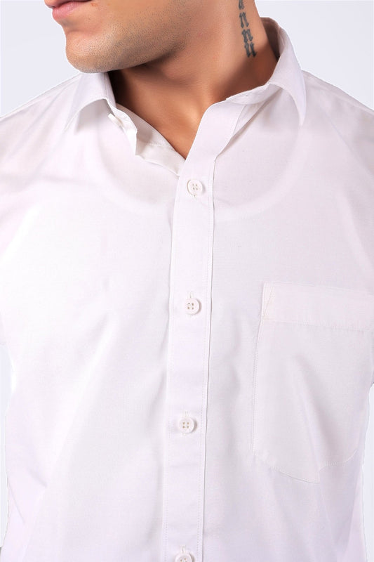 Bluebird Timeless White Men's Office Shirt - Veshbhoshaa