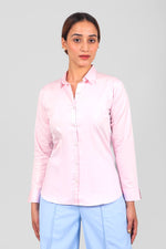 Bluebird Women Baby Pink Satin Shirt - Veshbhoshaa