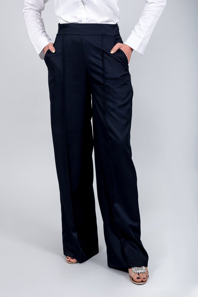 Bluebird Women Black Bell Bottom Trouser - Veshbhoshaa