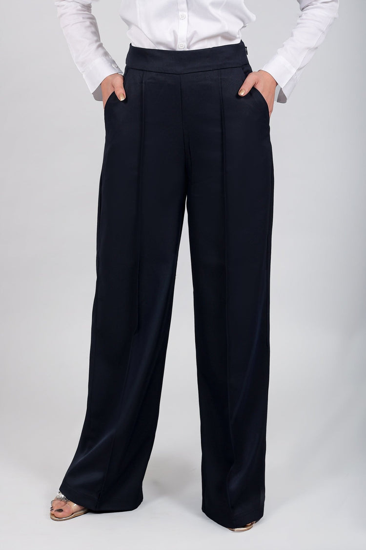 Bluebird Women Black Bell Bottom Trouser - Veshbhoshaa