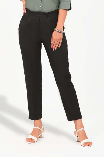 Bluebird Women Black Formal Trouser - Veshbhoshaa