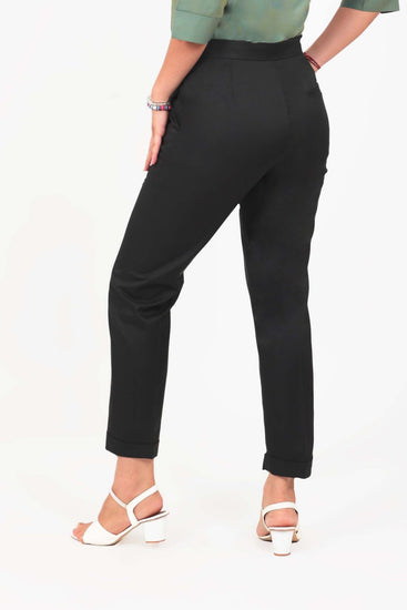 Bluebird Women Black Formal Trouser - Veshbhoshaa