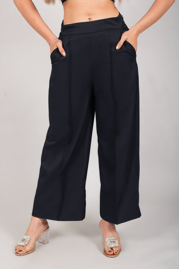 Bluebird Women Black Short Bell Bottom Trouser - Veshbhoshaa