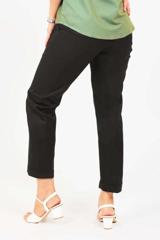 Bluebird Women Black Solid Casual Trouser - Veshbhoshaa