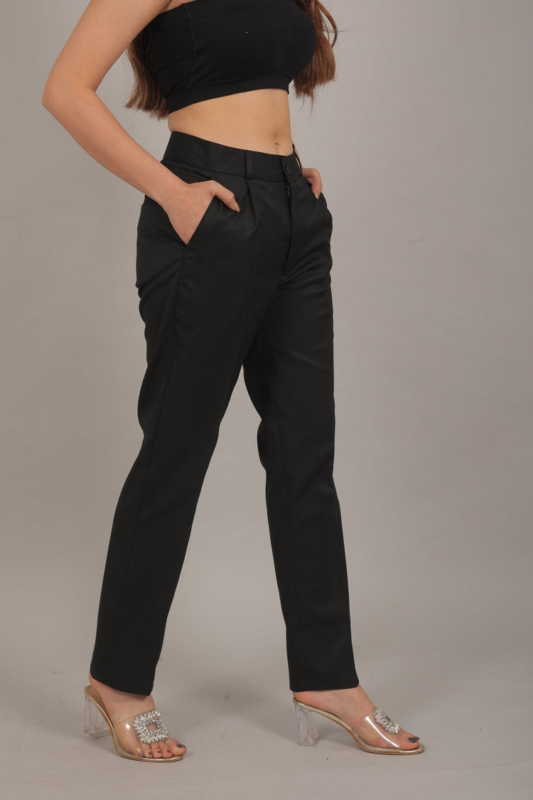 Bluebird Women Black Trouser - Veshbhoshaa