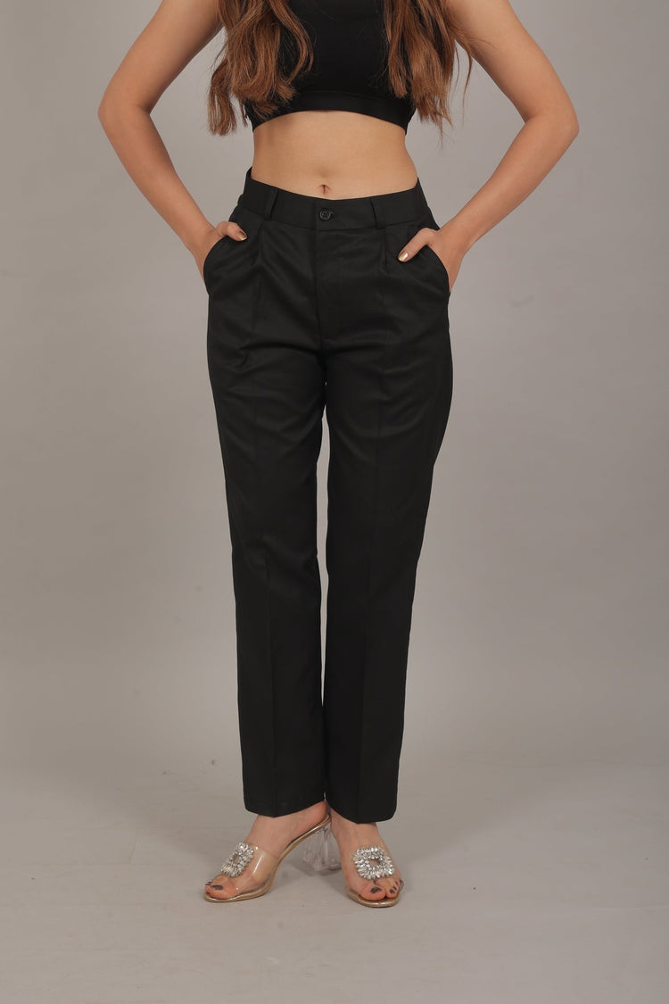 Bluebird Women Black Trouser - Veshbhoshaa