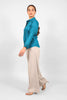 Bluebird Women Blue Satin Shirt - Veshbhoshaa