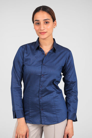 Bluebird Women Blue Shirt - Veshbhoshaa