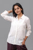 Bluebird Women Cotton Schiffli Shirt - White - Veshbhoshaa