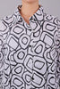 Bluebird Women's Black And White Printed Satin Shirt - Veshbhoshaa