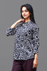 Bluebird Women's Black Print Satin Shirt - Veshbhoshaa