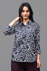 Bluebird Women's Black Print Satin Shirt - Veshbhoshaa