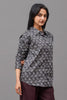 Bluebird Women's Black Printed Satin Shirt - Veshbhoshaa