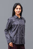 Bluebird Women's Black Printed Satin Shirt - Veshbhoshaa