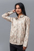 Bluebird Women's Brown Printed Satin Shirt - Veshbhoshaa