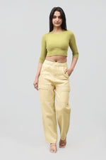Bluebird Women's Cotton Cargo Pant – Urban Luxe in Beige - Veshbhoshaa