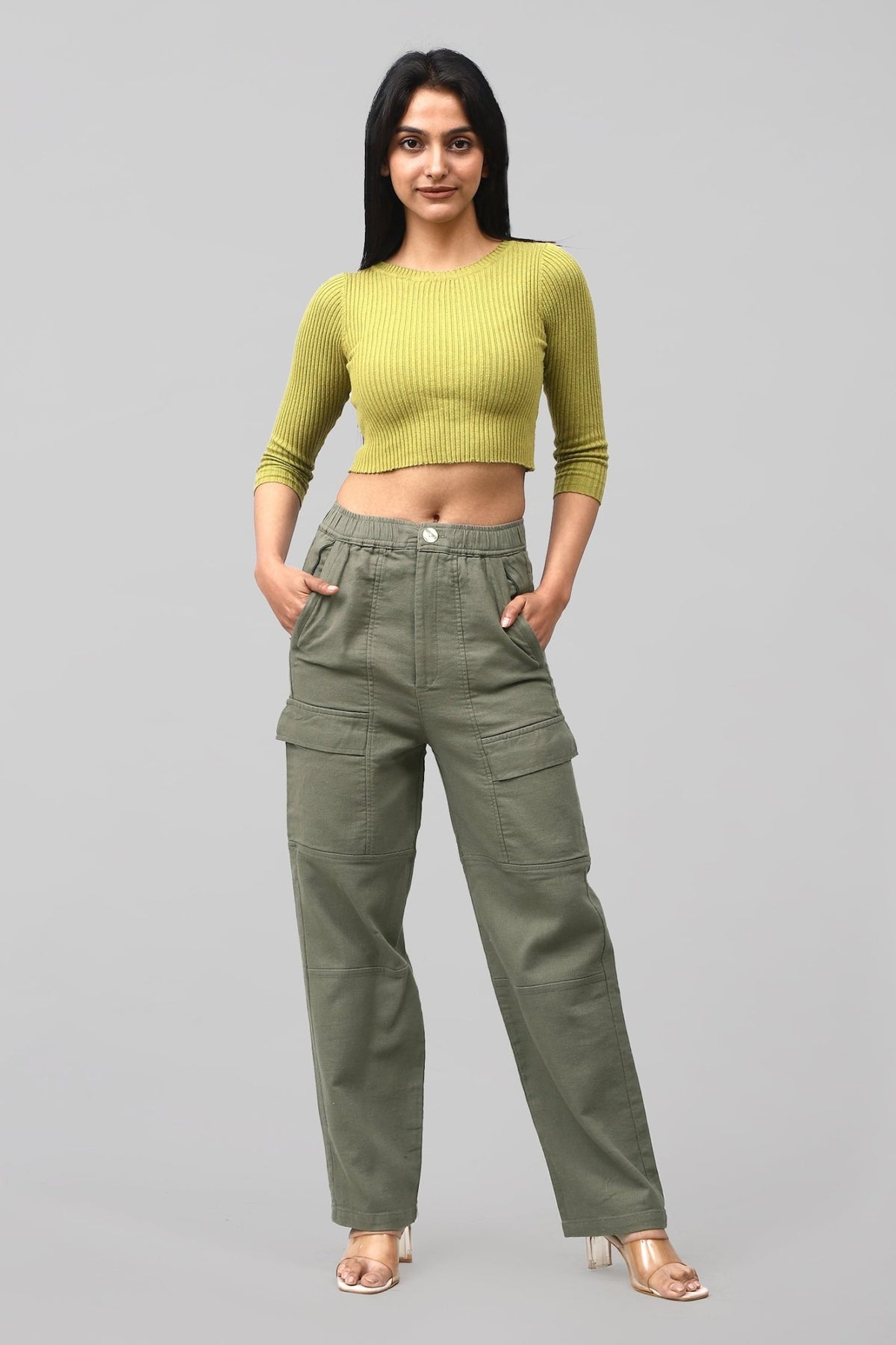 Bluebird Women's Cotton Cargo Pants – Bold Comfort in Green - Veshbhoshaa