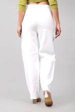 Bluebird Women's Cotton Cargo Pants – Classic White, Timeless Style - Veshbhoshaa