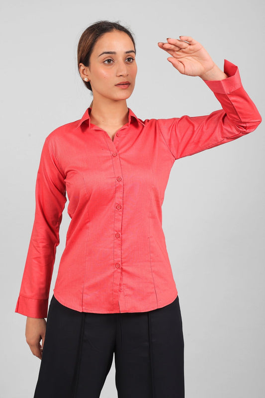 bluebird Women's Dark Pink Shirt - Veshbhoshaa