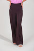 bluebird Women's Dark Purple Casual Bell Bottom Trouser - Veshbhoshaa