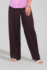 bluebird Women's Dark Purple Casual Bell Bottom Trouser - Veshbhoshaa