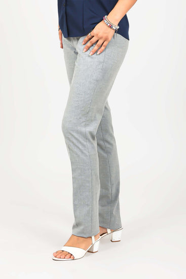 bluebird Women's Grey Casual Lycra Formal Trouser - Veshbhoshaa