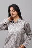 Bluebird Women's Grey Printed Satin Shirt - Veshbhoshaa