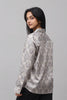 Bluebird Women's Grey Printed Satin Shirt - Veshbhoshaa