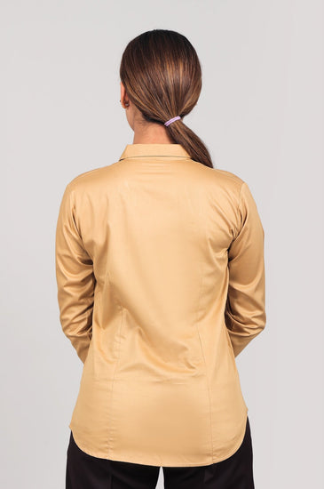 bluebird Women's Khaki Color Shirt - Veshbhoshaa