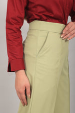 bluebird Women's Light Green Bell Bottom Trouser - Veshbhoshaa