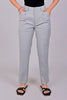 bluebird Women's Light Grey Check Formal Trouser Comfort Fit - Veshbhoshaa