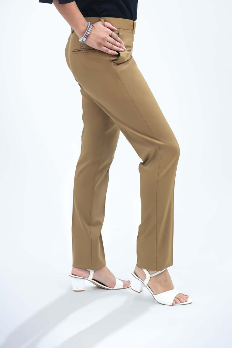 bluebird Women's Mustard Casual Trouser - Veshbhoshaa