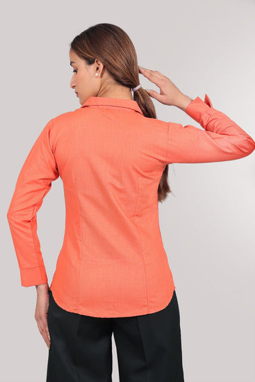 bluebird Women's Orange Shirt - Veshbhoshaa