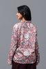 Bluebird Women's Peach Printed Satin Shirt - Veshbhoshaa