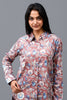 Bluebird Women's Peach Printed Satin Shirt - Veshbhoshaa